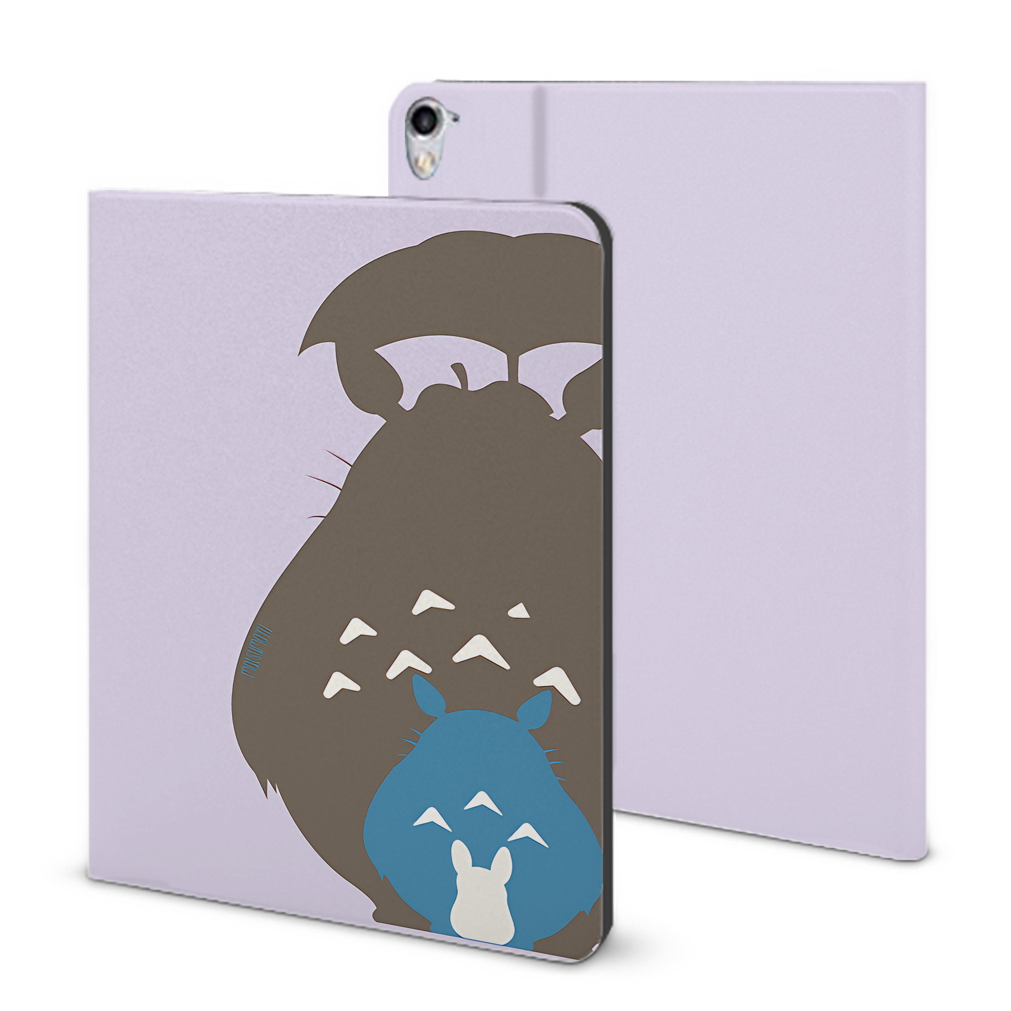 （画像用） となりのトトロ 草壁メイ 草壁サツキ My Neighbor Totoro Satsuki Kusakabe Mei Kusakabe IPad ケース ブック型 PUレザー TPU 耐衝撃 軽量 薄型 ペン収納なし 全面保護 IPad 各モデル対応